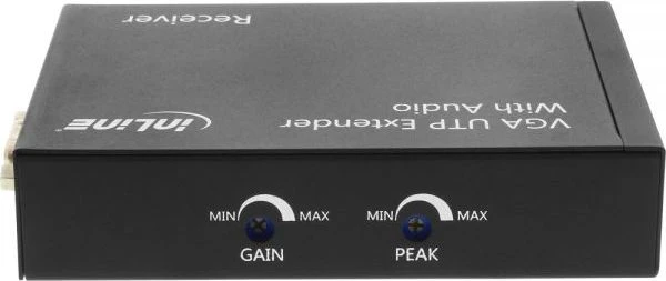 AV InLine VGA + garso signalo perdavimo sistema, per LAN Ethernet RJ45 per UTP / STP kabelius, iki 300 m, pilnai sukomplektuota (65012)