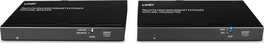 AV Ilgintuvas - LINDY Cat.6 HDMI 4K60, Garsui, IR ir RS-232 HDBaseT Ilgintuvas 70 m