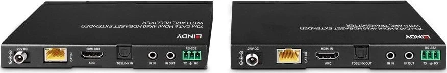 AV Ilgintuvas - LINDY Cat.6 HDMI 4K60, Garsui, IR ir RS-232 HDBaseT Ilgintuvas 70 m