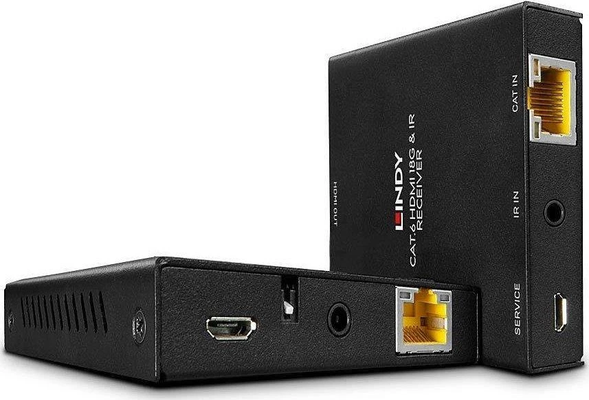 Lindy HDMI 4K60, Micro-USB, RJ-45, IR, Cat.6, 50m