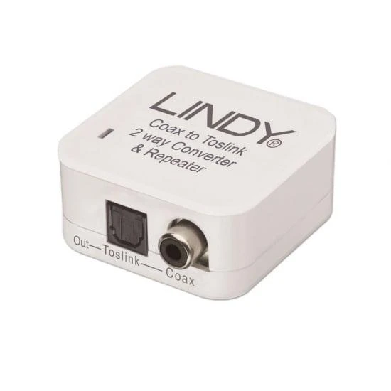 LINDY dvikryptis konverteris su Toslink ir Coax jungtimis