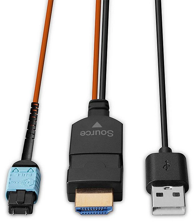 AV Ilgintuvas - LINDY MPO Šviesolaidinis HDMI 8K60 48Gbps USB Maitinimas 100 m