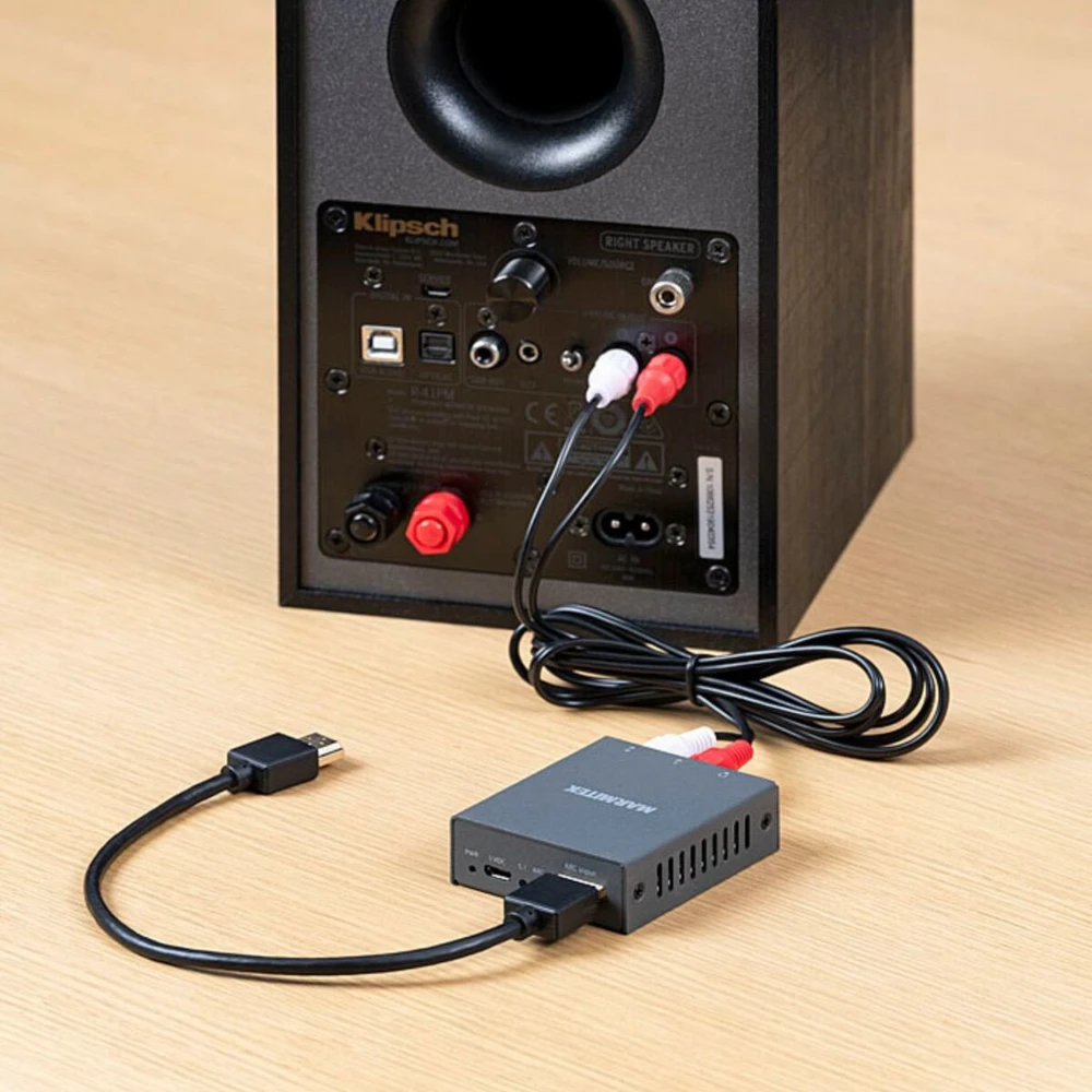 „Marmitek Connect ARC13“ AV perdavimo sistema, 5 V, 55 mm, 70 mm, 20 mm, 80 g, HDMI, RCA, USB A tipo į Micro USB B tipo