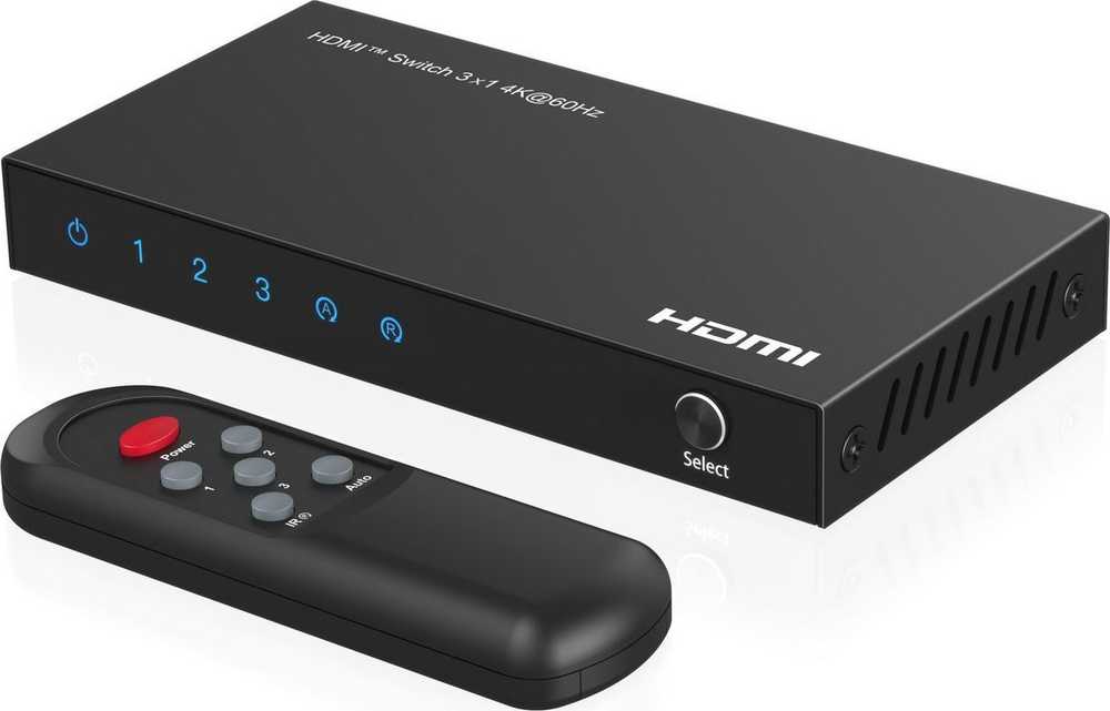 „MicroConnect MC-HDMISWITCH0301-4K AV signalo perdavimo sistema, vaizdo perjungiklis“