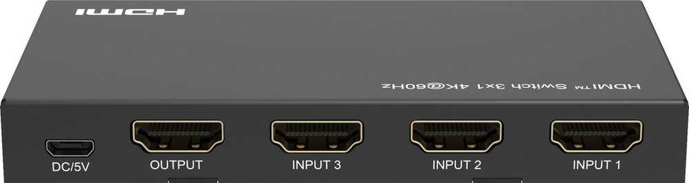 „MicroConnect MC-HDMISWITCH0301-4K AV signalo perdavimo sistema, vaizdo perjungiklis“