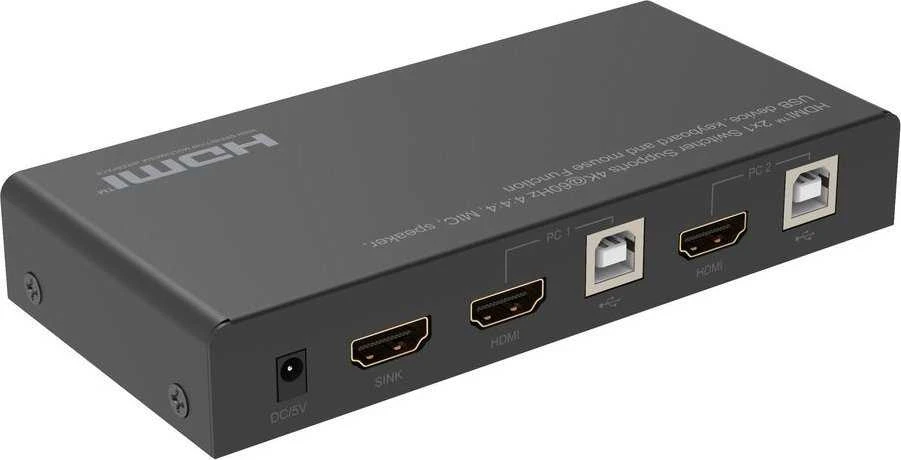 „MicroConnect“ AV signalo perdavimo sistema „Microconnect MC-HDMIKVM0201-4K Juodas KVM komutatorius
