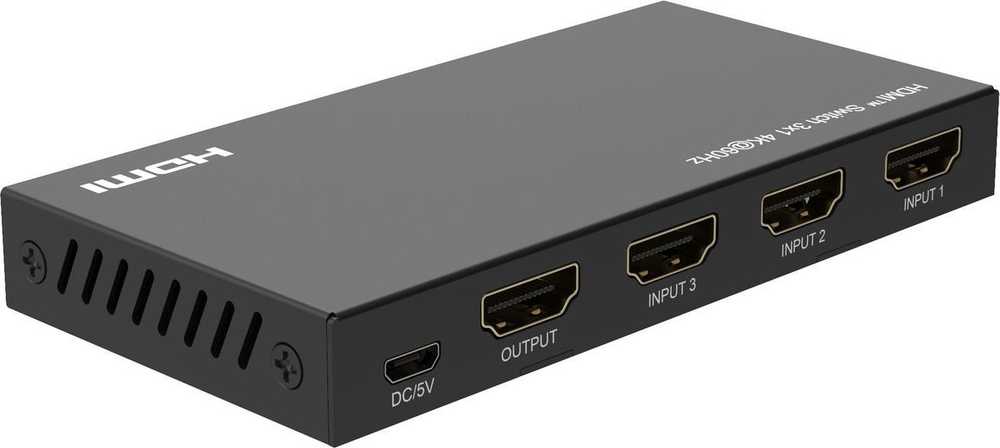 „MicroConnect MC-HDMISWITCH0301-4K AV signalo perdavimo sistema, vaizdo perjungiklis“
