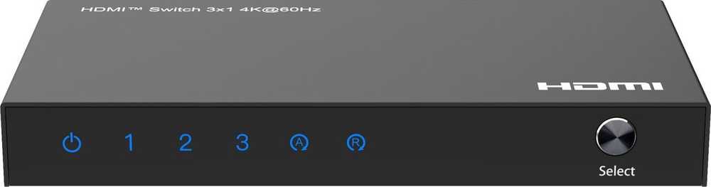 „MicroConnect MC-HDMISWITCH0301-4K AV signalo perdavimo sistema, vaizdo perjungiklis“