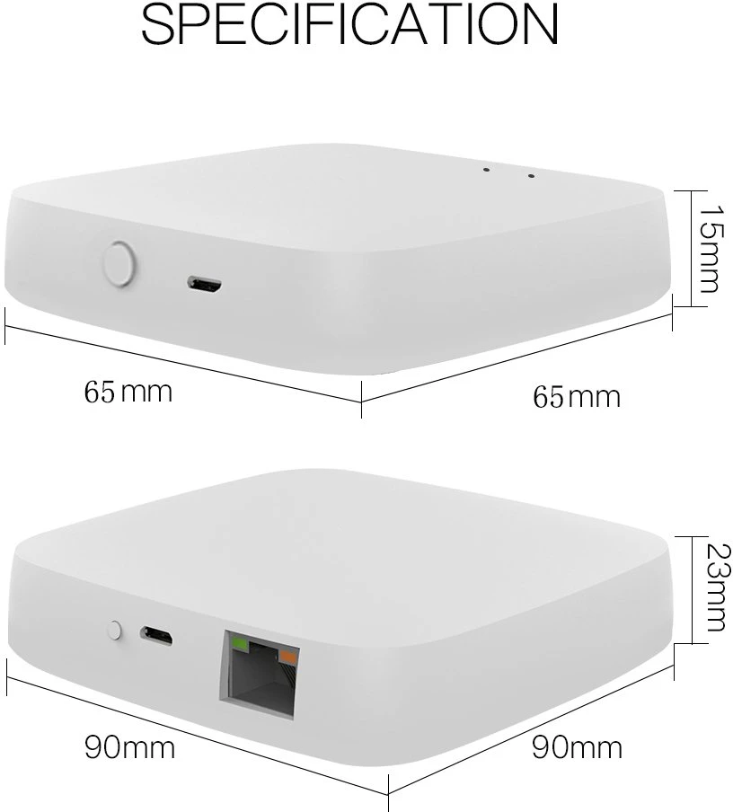 Moes TUYA sistemos laidinė ZigBee - LAN stotelė BRIDGE RJ45