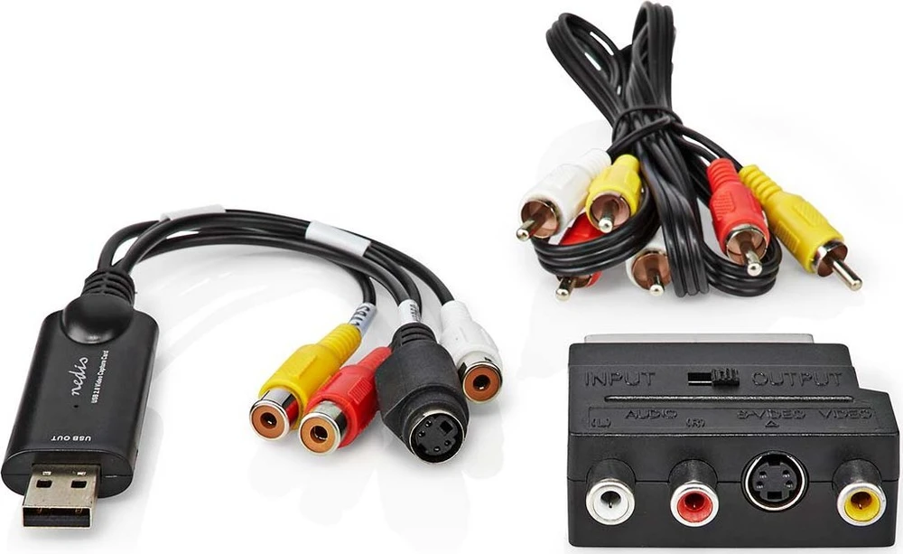 Nedis Keitiklis - analoginio vaizdo į skaitmeninį - SCART/RCA/S-Video - USB 2.0