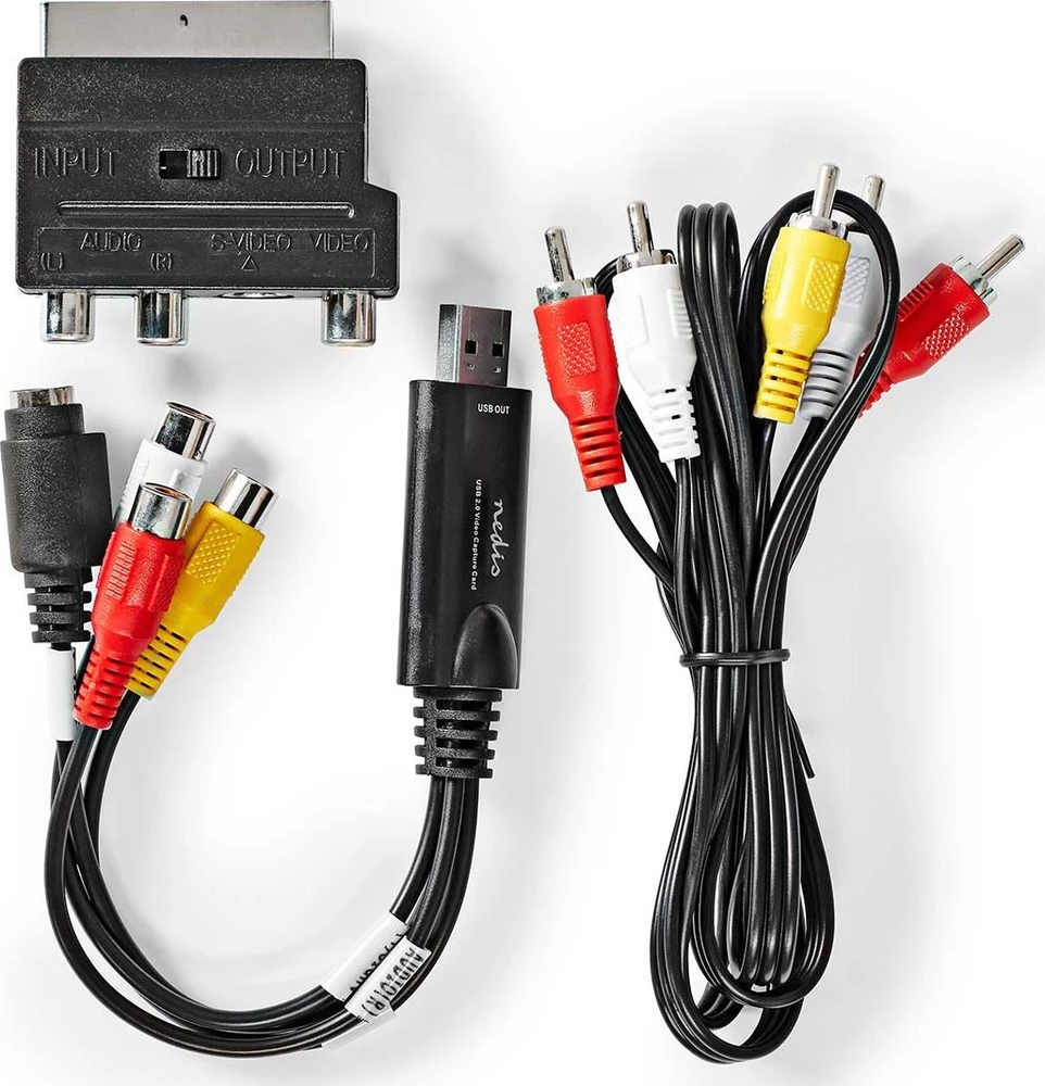 Nedis Keitiklis - analoginio vaizdo į skaitmeninį - SCART/RCA/S-Video - USB 2.0