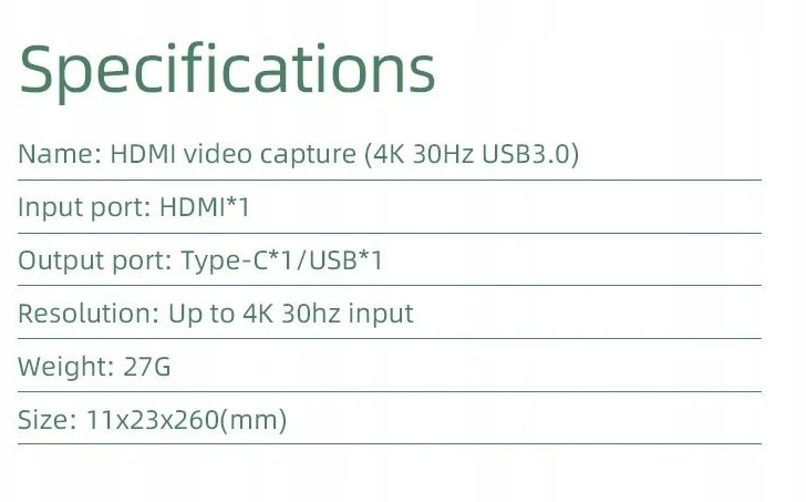 PREMIUMCORD HDMI fiksavimo/įrašymo įrenginys vaizdo / garso signalui įrašyti į kompiuterį su USB 3.0 ir USB-C jungtimi