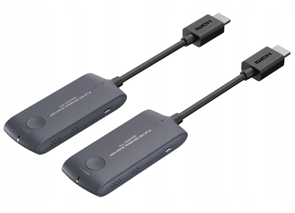 PREMIUMCORD HDMI belaidis plėtiklis, mini, FULL HD 1080p 20 m atstumu, pilka