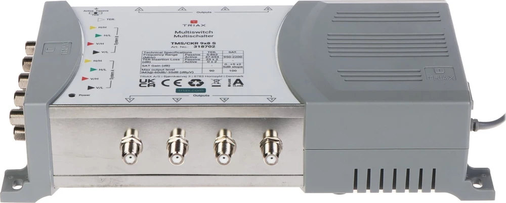 MULTISWITCH TMS-9/8S 9 WEJŚĆ / 8 WYJŚĆ TRIAX