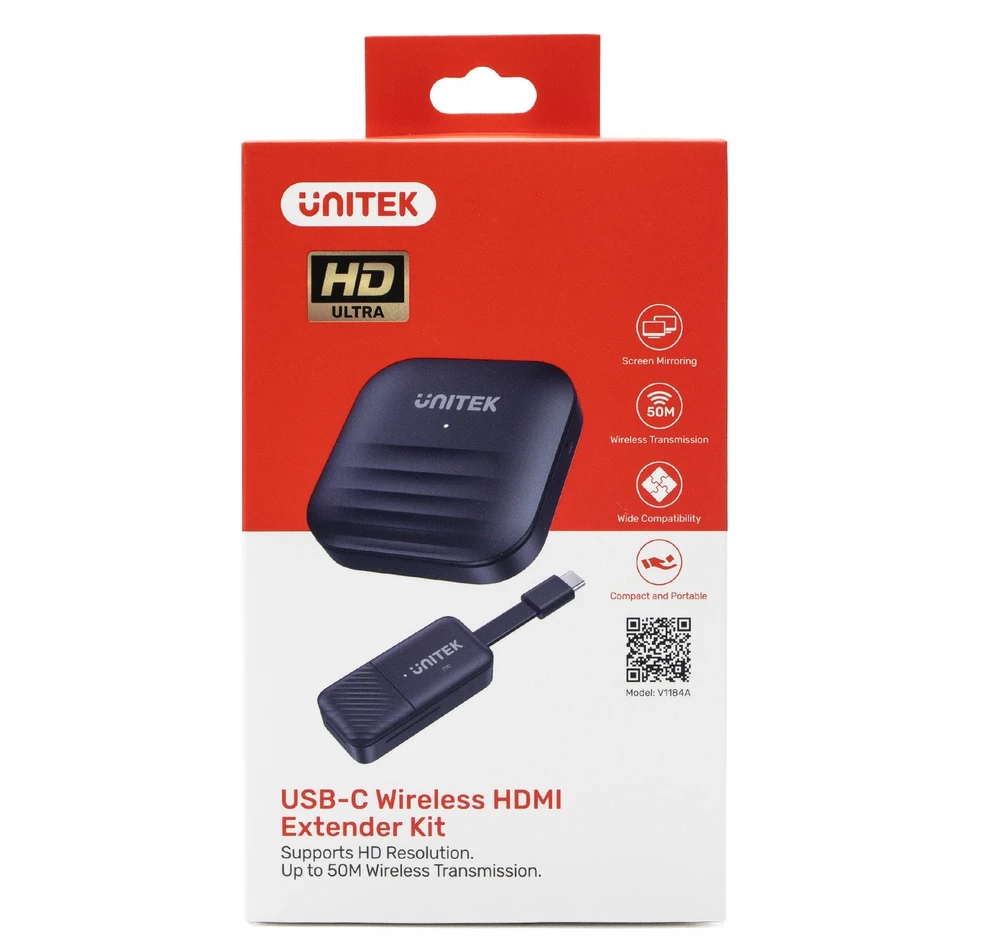 UNITEK V1184A01 AV extender AV transmitter & receiver Juodas