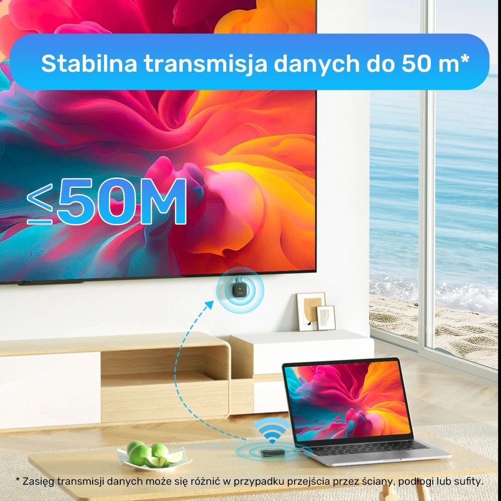UNITEK V1184A01 AV extender AV transmitter & receiver Juodas