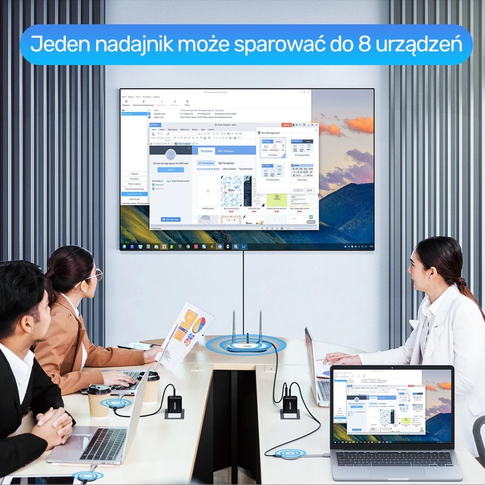 Unitek belaidžio HDMI siųstuvo ir imtuvo diapazonas iki 50m, balta