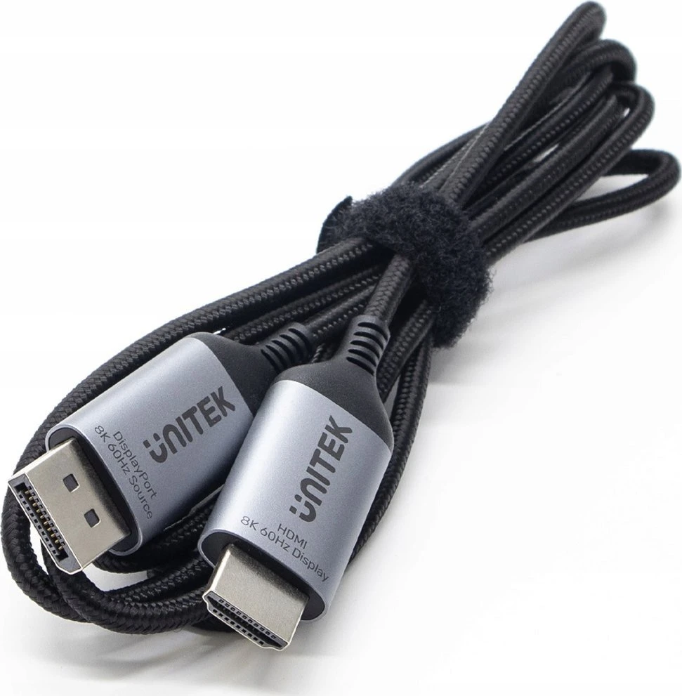 Unitek DP 1.4 į HDMI 2.1 laidas su metalinėmis jungtimis