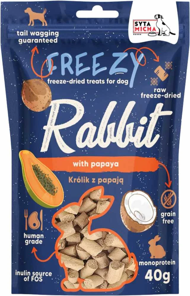 Gyvūnų skanėstas - SYTA MICHA triušio pagrindu pagamintas šunų skanėstas alergijoms 40g