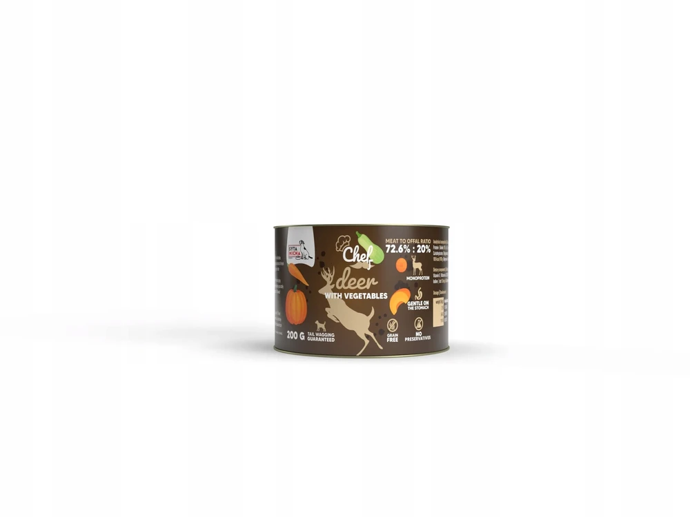 SYTA MICHA Chef Deer with vegetables Mono - šlapias Maistas šunims - 200 g