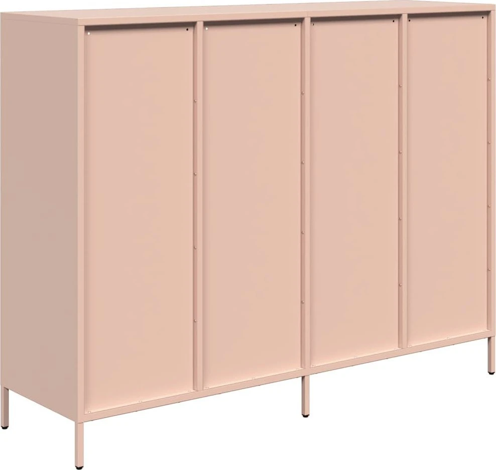 Šoninė spintelė, rožinė, 135x39x103,5cm, plienas