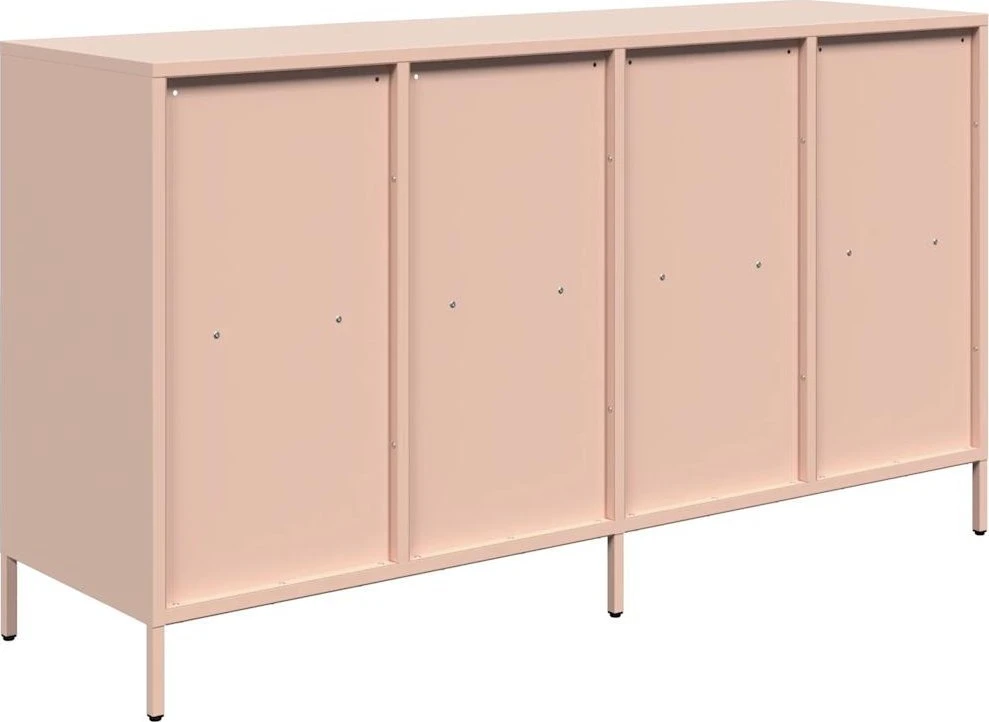 Šoninė spintelė, rožinė, 135x39x73,5cm, plienas