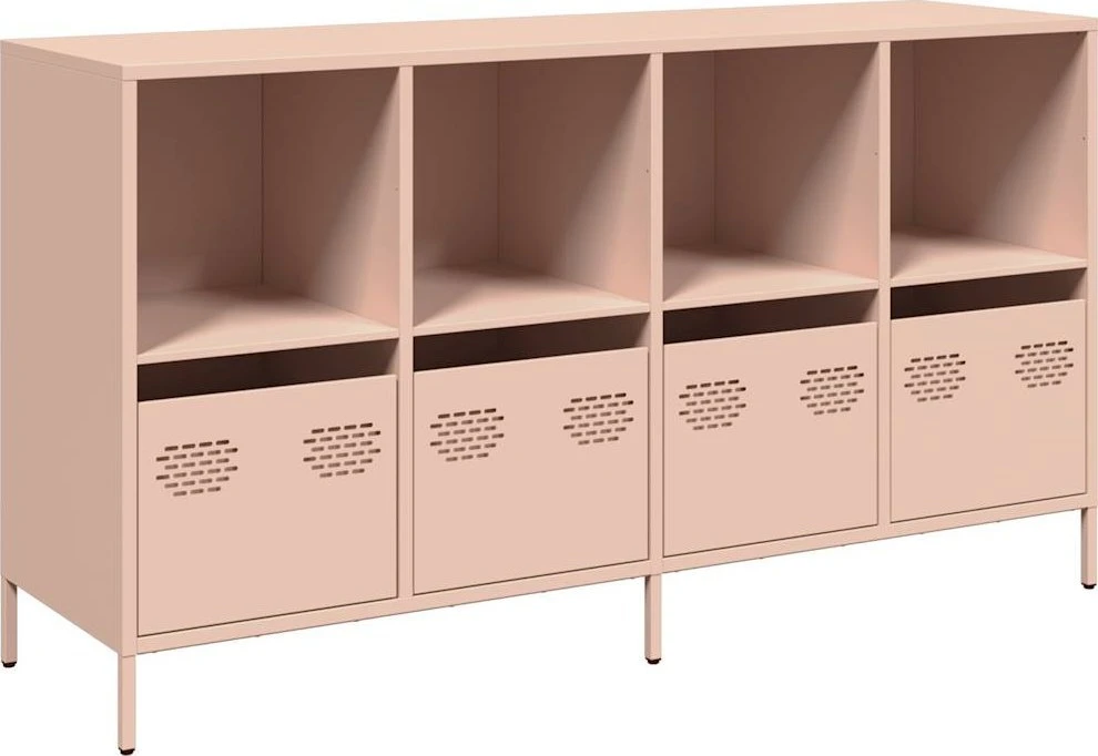 Šoninė spintelė, rožinė, 135x39x73,5cm, plienas