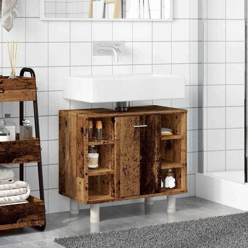 Vonios spintelė Old Wood 60x32x53,5 cm Engineered Wood