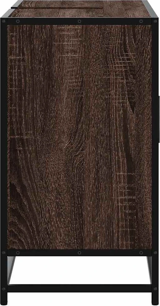 Vonios spintelė praustuvui, ruda ąžuolo, 80x33x60cm, mediena