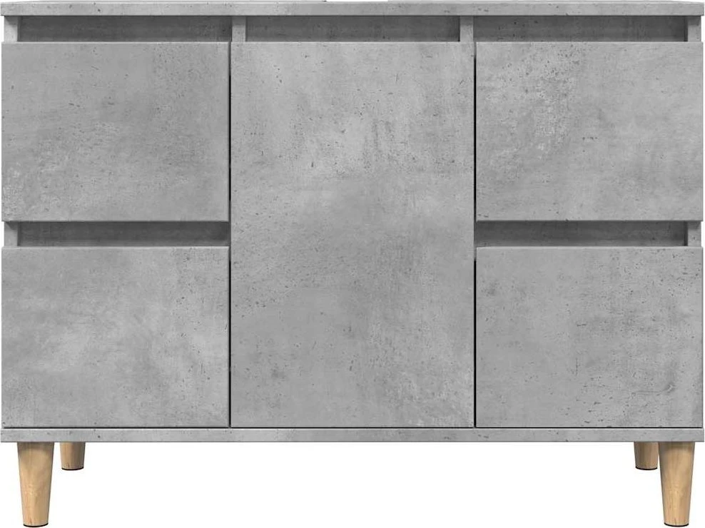 Spintelė praustuvui, betono pilka, 80x33x60cm, apdirbta mediena