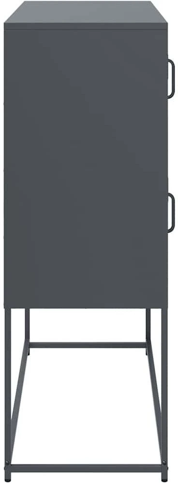 Šoninė spintelė, antracito spalvos, 100,5x39x107cm, plienas