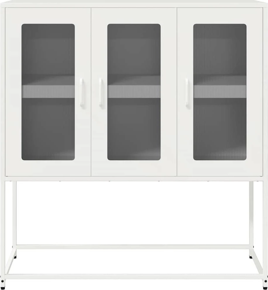Šoninė spintelė, baltos spalvos, 100,5x39x107cm, plienas