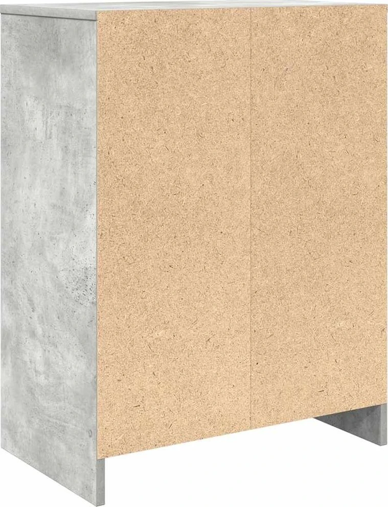 Spintelė batams, betono pilka, 57x34x76 cm, apdirbta mediena