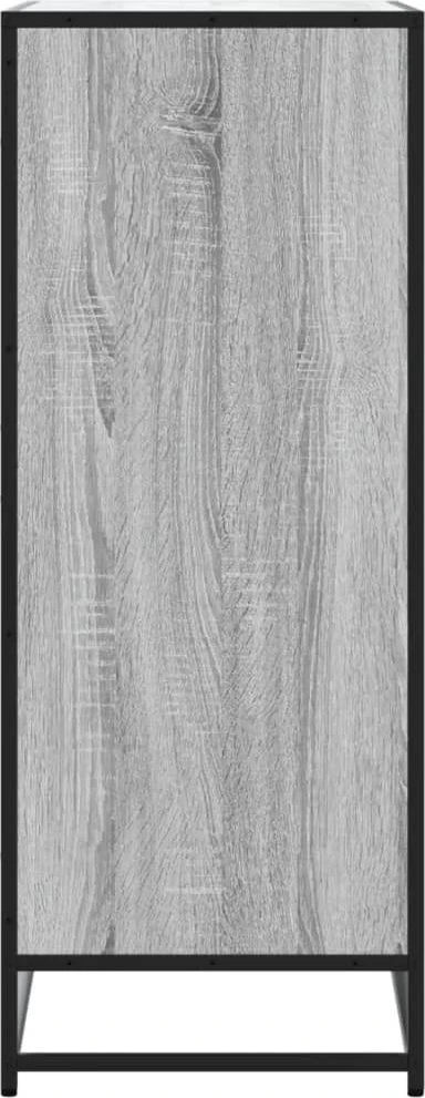 Spintelė batams, pilka ąžuolo, 75x38x97,5cm, mediena ir metalas