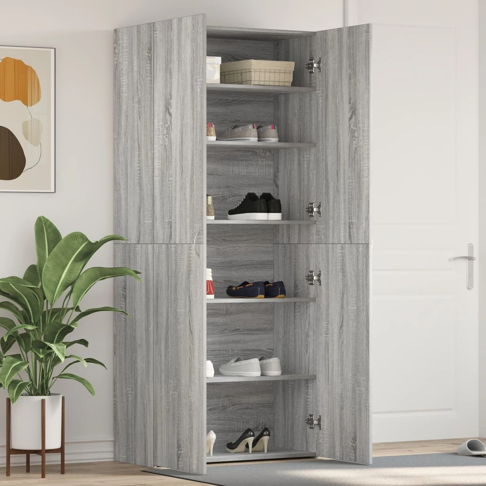 Batu skrynia 80 x 35.5 x 180 cm Apdirbta mediena Pilka