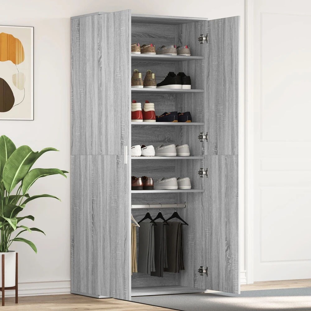Batu skrynia 80 x 39 x 178 cm Apdirbta mediena Pilkas Sonoma