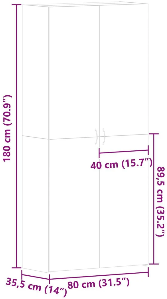 Batu skrynia 80 x 35.5 x 180 cm Apdirbta mediena Įvairiaspalvis