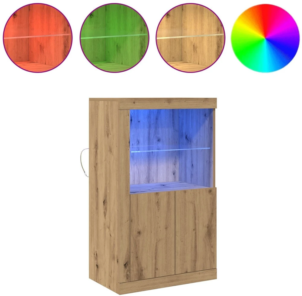 LED Bufetas 60,5 x 37 x 100 cm Apdirbta mediena