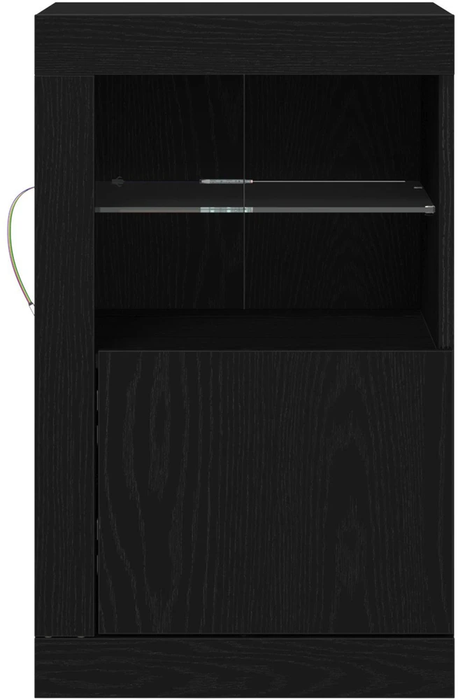 LED Bufetas 41 x 37 x 67 cm Apdirbta mediena Juodas ąžuolas