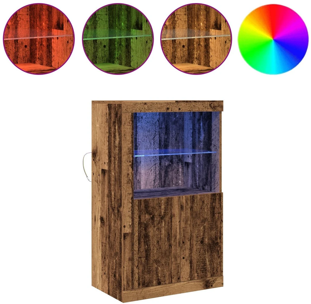 LED Bufetas 60,5 x 37 x 100 cm Apdirbta mediena Senas medis