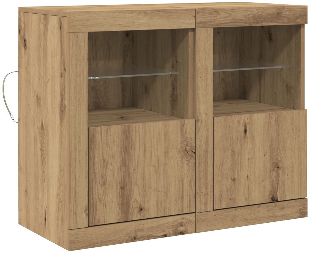 LED Bufetas 2 vnt. 41 x 37 x 67 cm Apdirbta mediena