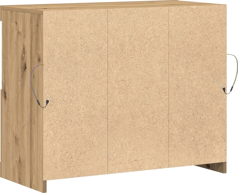 LED Bufetas Ruda 81 x 37 x 66,5 cm Apdirbta mediena