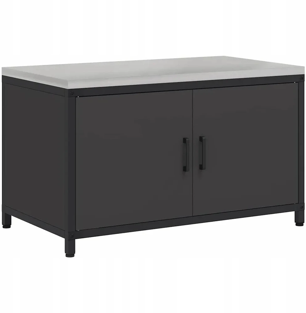 Virtuvės Saugojimo Spintelė HATTEM Juoda 90 x 50 x 53 cm