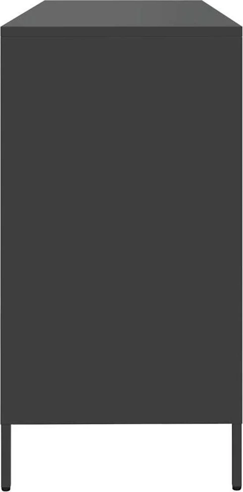 Šoninė spintelė, juoda, 135x39x73,5cm, plienas