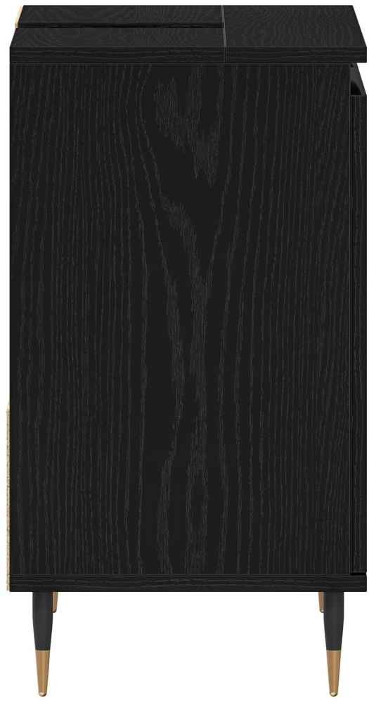 Vonios spintelė Juodas ąžuolas 65 x 33 x 60 cm Apdirbta mediena