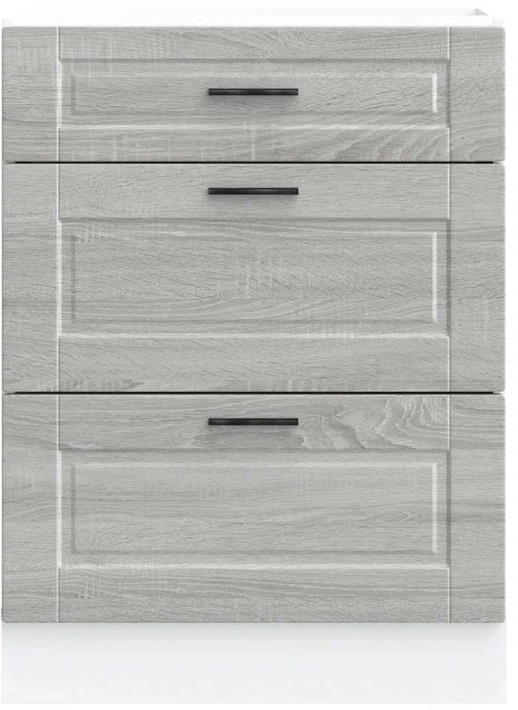 Virtuvės spintelė, Porto, pilka, apdirbta mediena