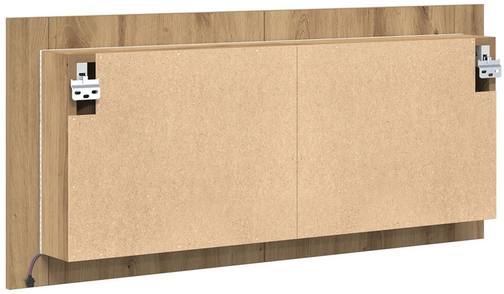 LED veidrodis spintelė Amatininkų ąžuolas 100 x 12 x 45 cm