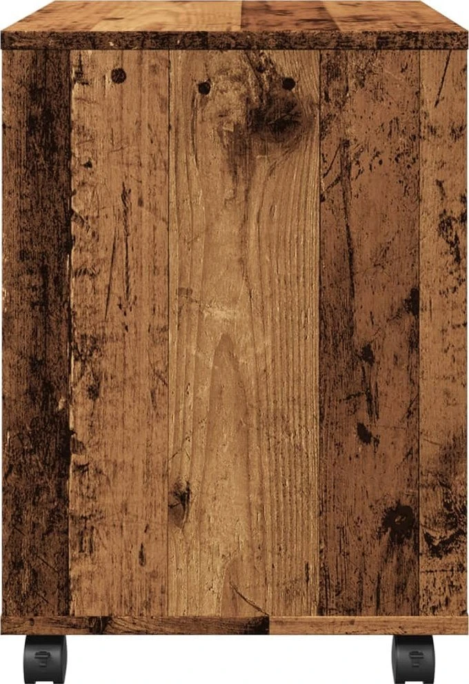 Spintelė su ratukais, medienos, 45x38x54cm, apdirbta mediena