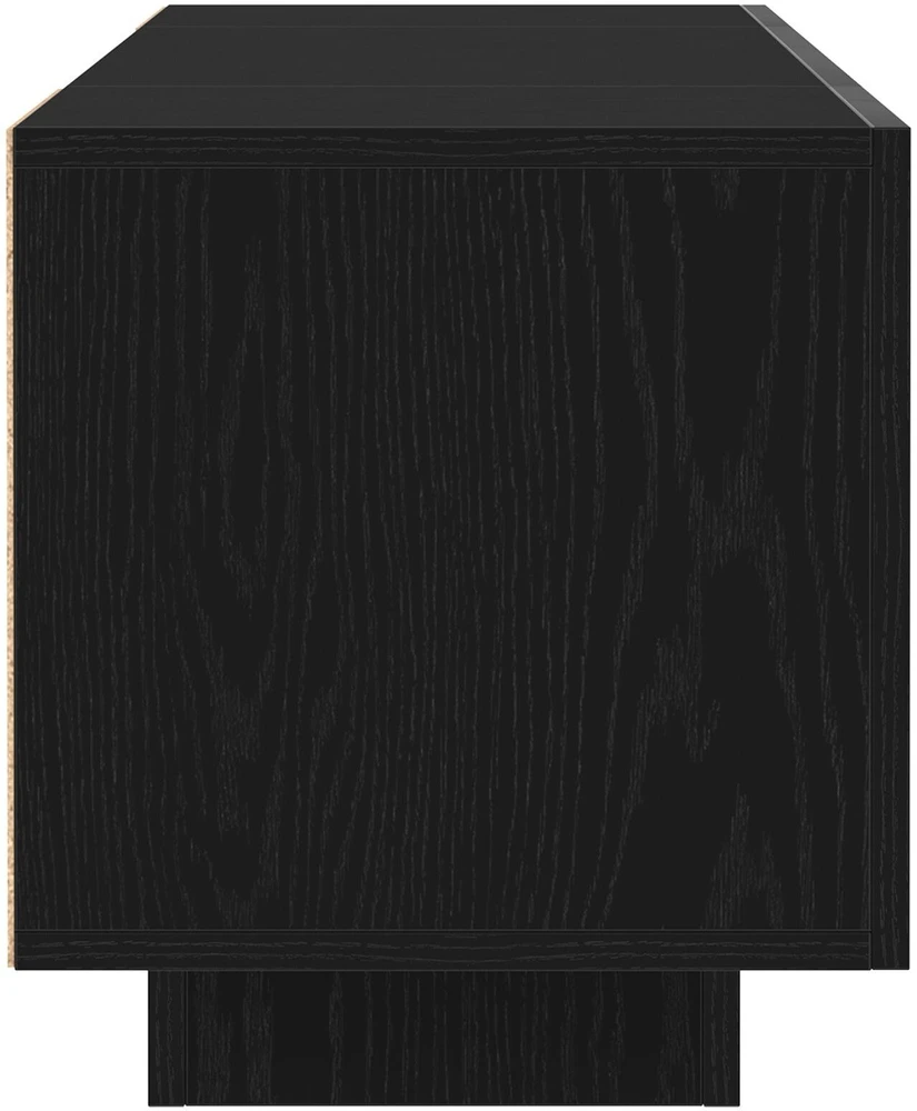 TV staliukas Televizoriaus spintelė 160 x 35 x 40 cm Juoda Apdirbta mediena