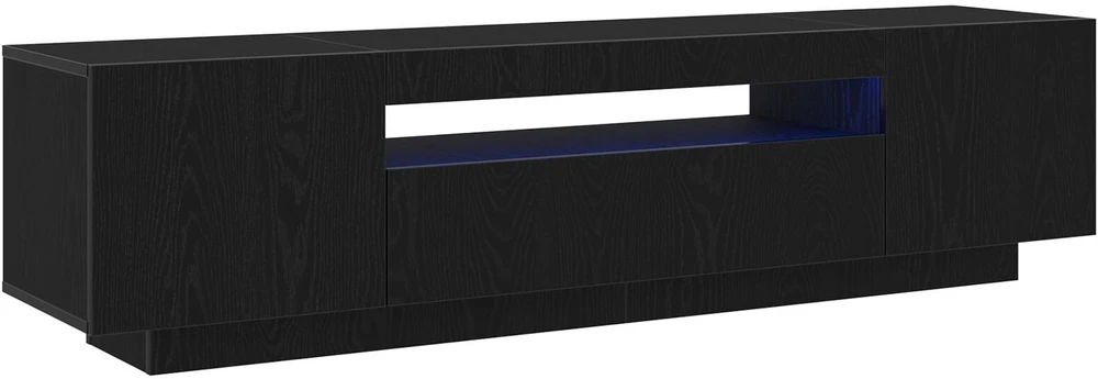 TV staliukas Televizoriaus spintelė 160 x 35 x 40 cm Juoda Apdirbta mediena